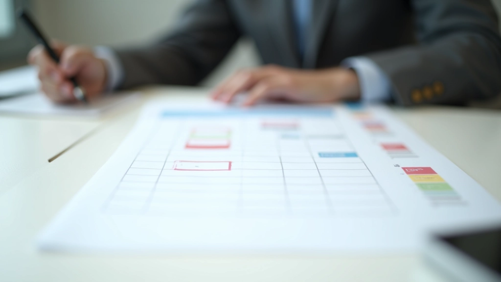 Large professional agenda template with time blocks and decision tracking sections clearly visible